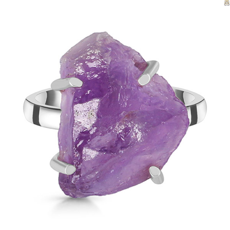 Amethyst Rough Ring-R-Size-7 AMT-2-183