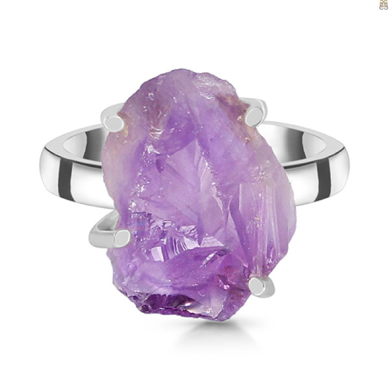 Amethyst Rough Ring-R-Size-7 AMT-2-184