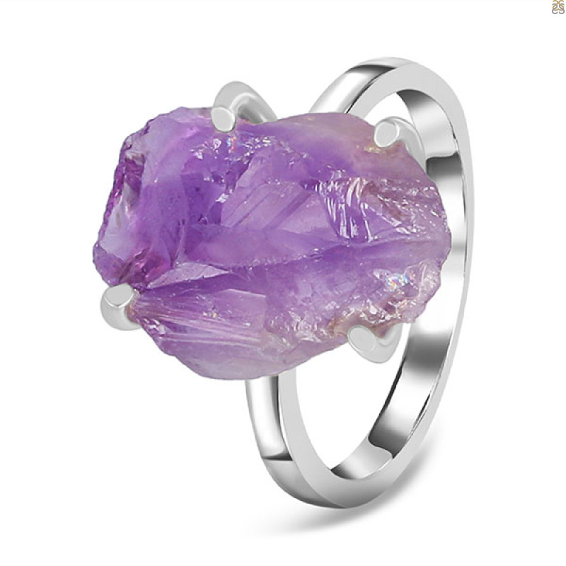 Amethyst Rough Ring-R-Size-7 AMT-2-184