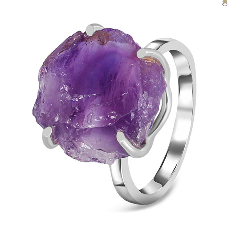 Amethyst Rough Ring-R-Size-8 AMT-2-185