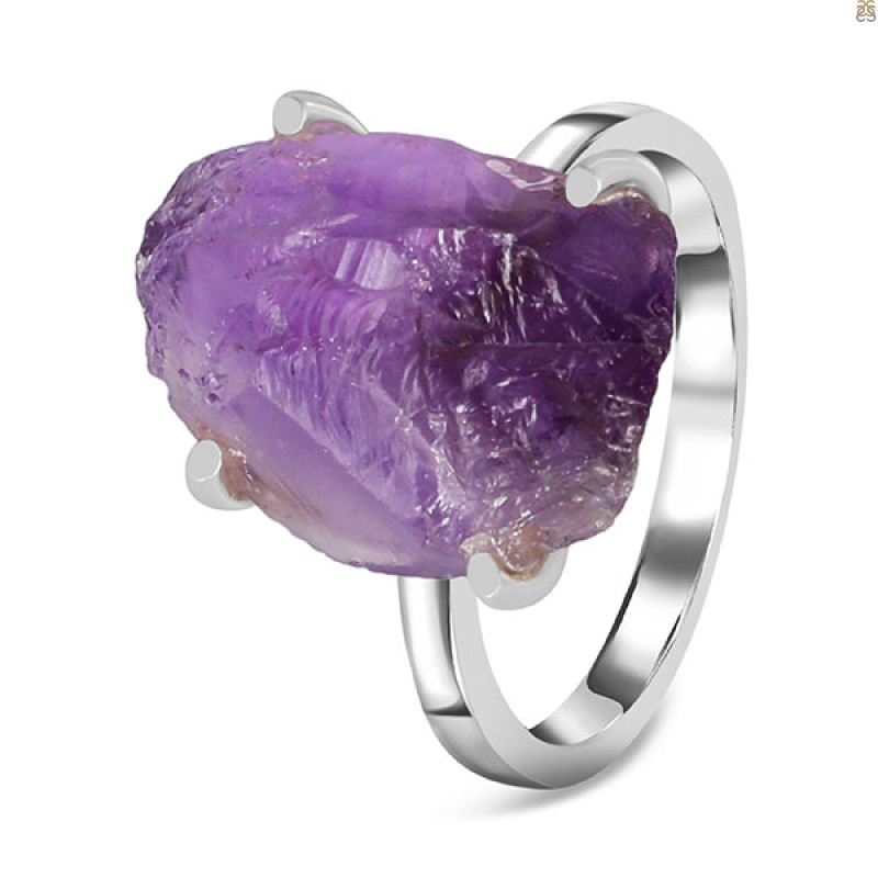 Amethyst Rough Ring-R-Size-7 AMT-2-186