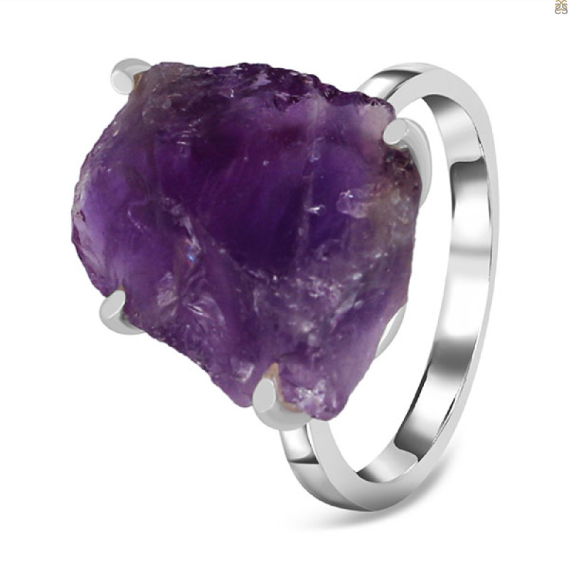Amethyst Rough Ring-R-Size-7 AMT-2-188