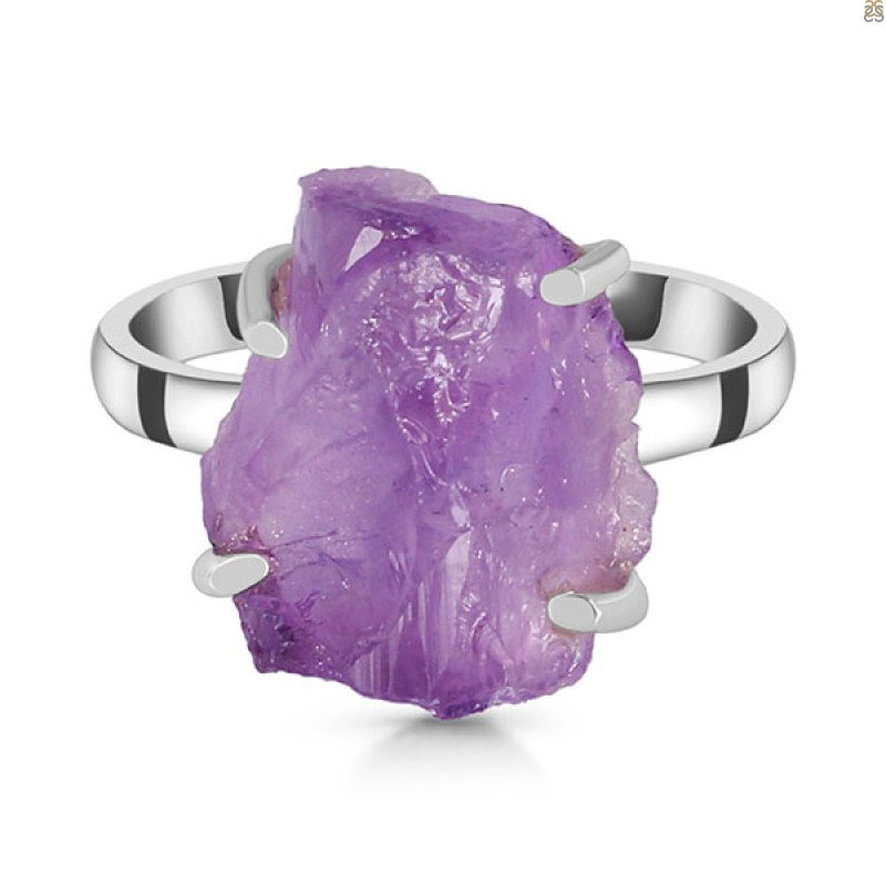 Amethyst Rough Ring-R-Size-7 AMT-2-189