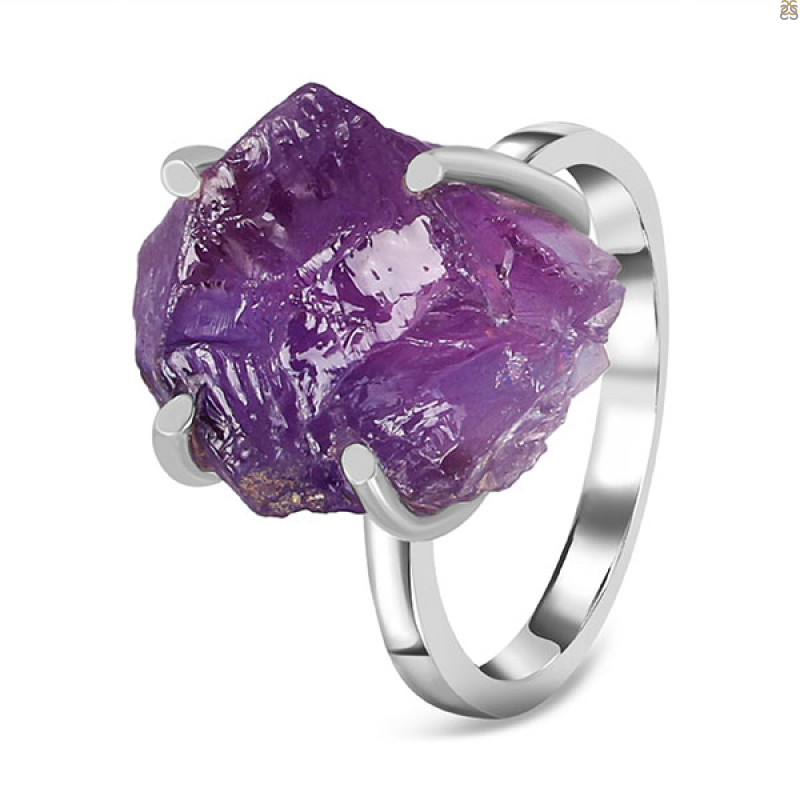 Amethyst Rough Ring-R-Size-6 AMT-2-192