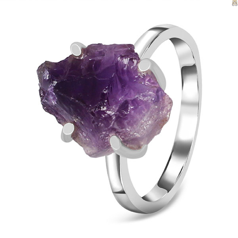 Amethyst Rough Ring-R-Size-7 AMT-2-193