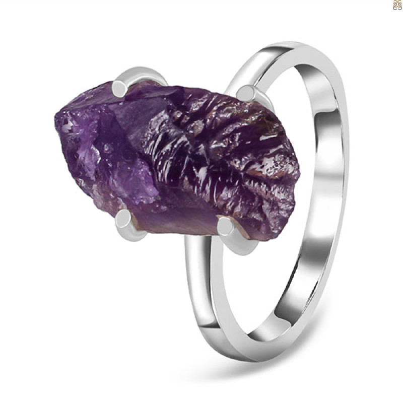 Amethyst Rough Ring-R-Size-8 AMT-2-194