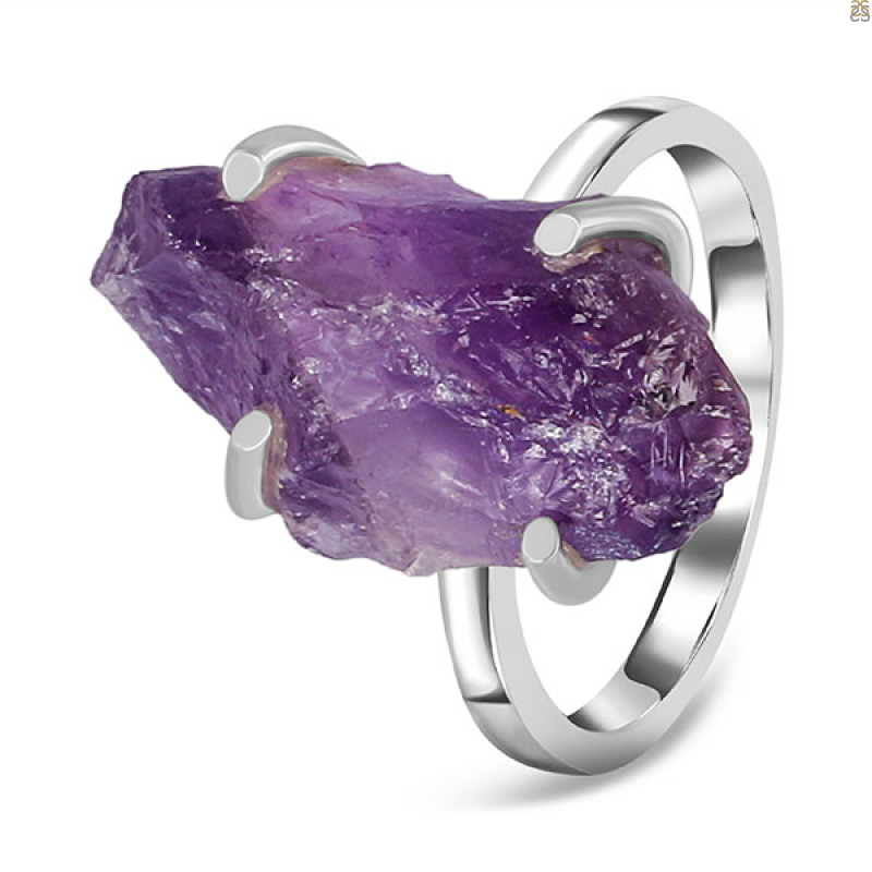 Amethyst Rough Ring-R-Size-5 AMT-2-195