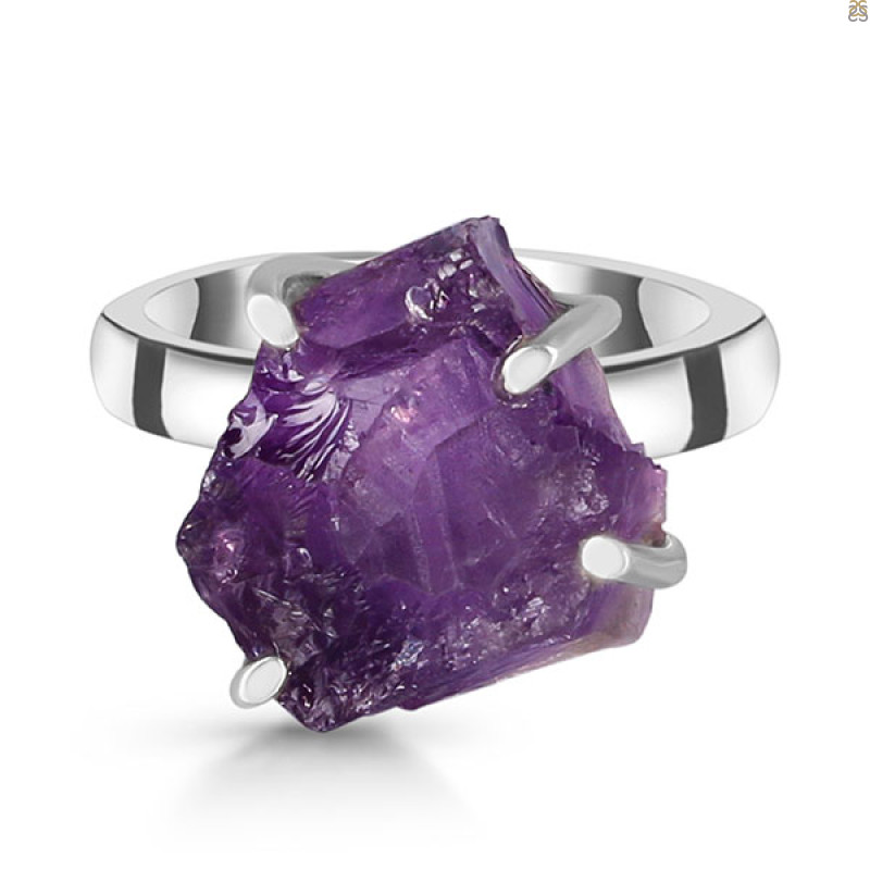 Amethyst Rough Ring-R-Size-6 AMT-2-199