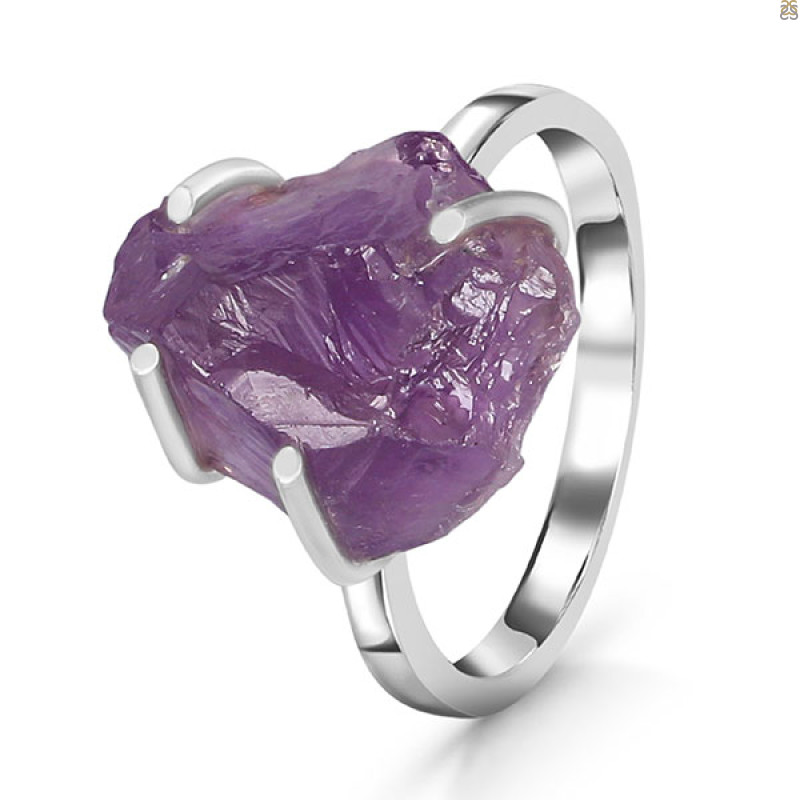 Amethyst Rough Ring-R-Size-10 AMT-2-200