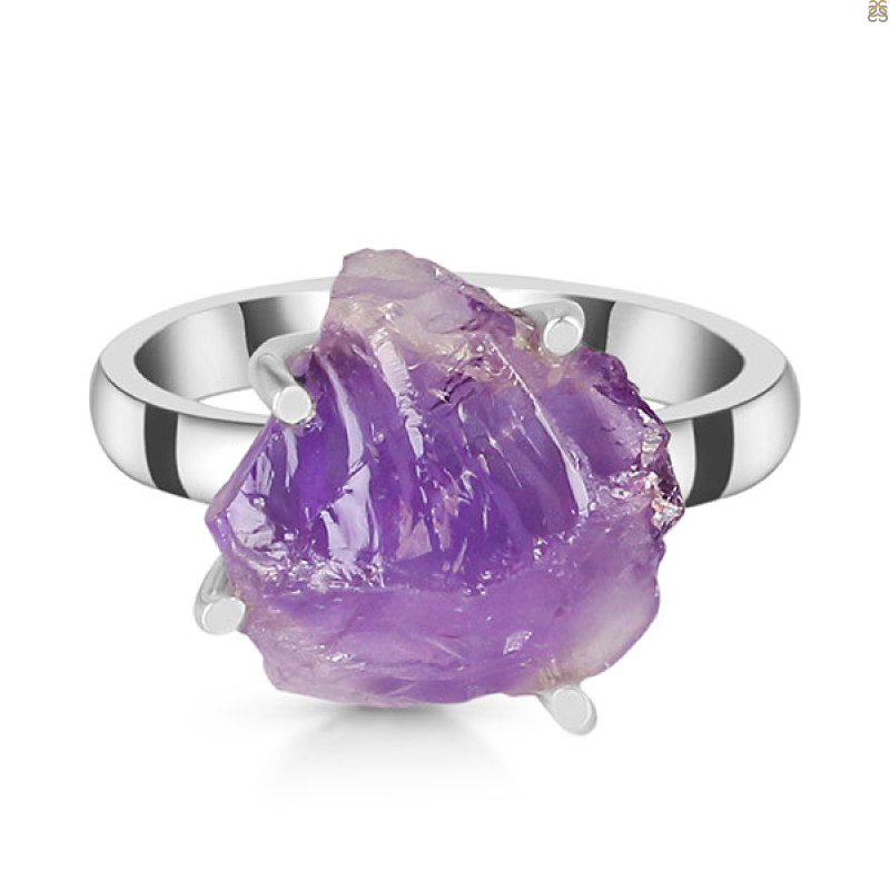 Amethyst Rough Ring-R-Size-8 AMT-2-201