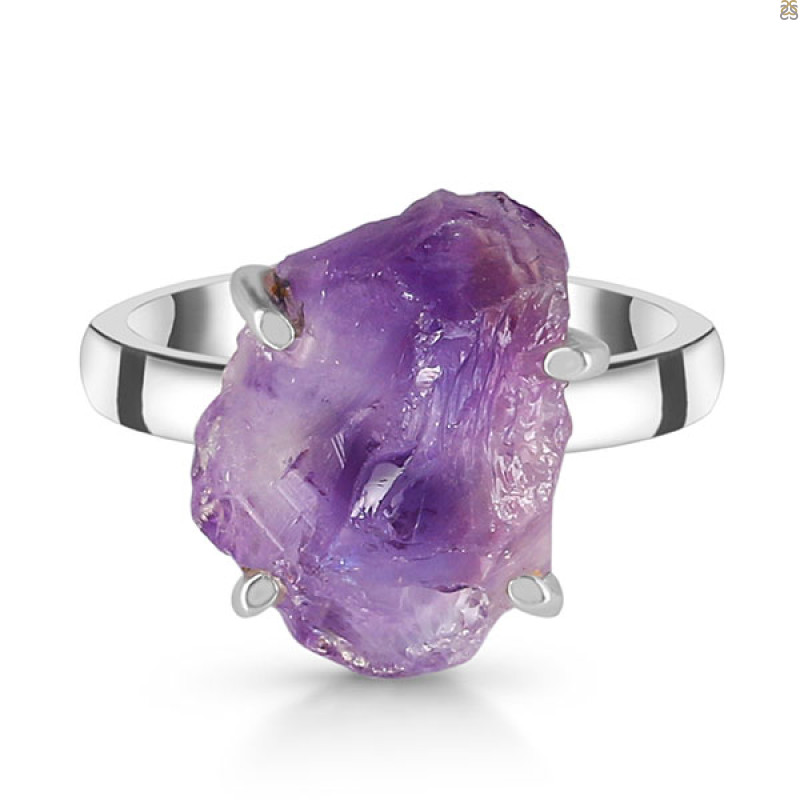 Amethyst Rough Ring-R-Size-8 AMT-2-202