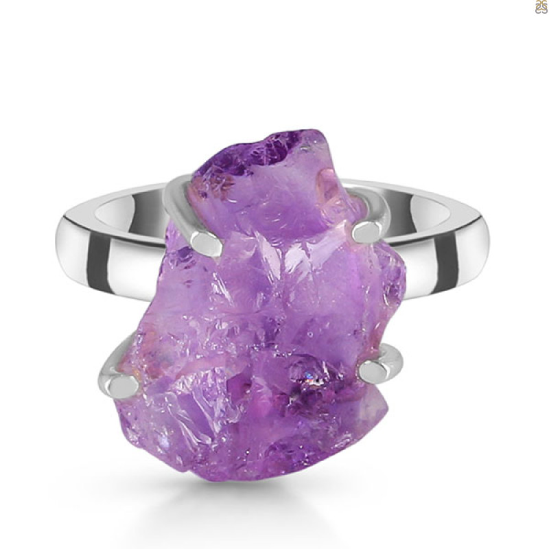Amethyst Rough Ring-R-Size-6 AMT-2-205
