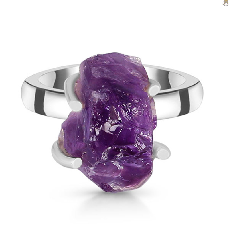 Amethyst Rough Ring-R-Size-5 AMT-2-209