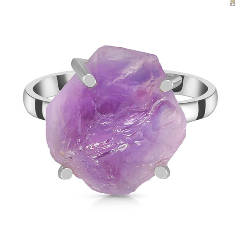 Amethyst Rough Ring-R-Size-6 AMT-2-214
