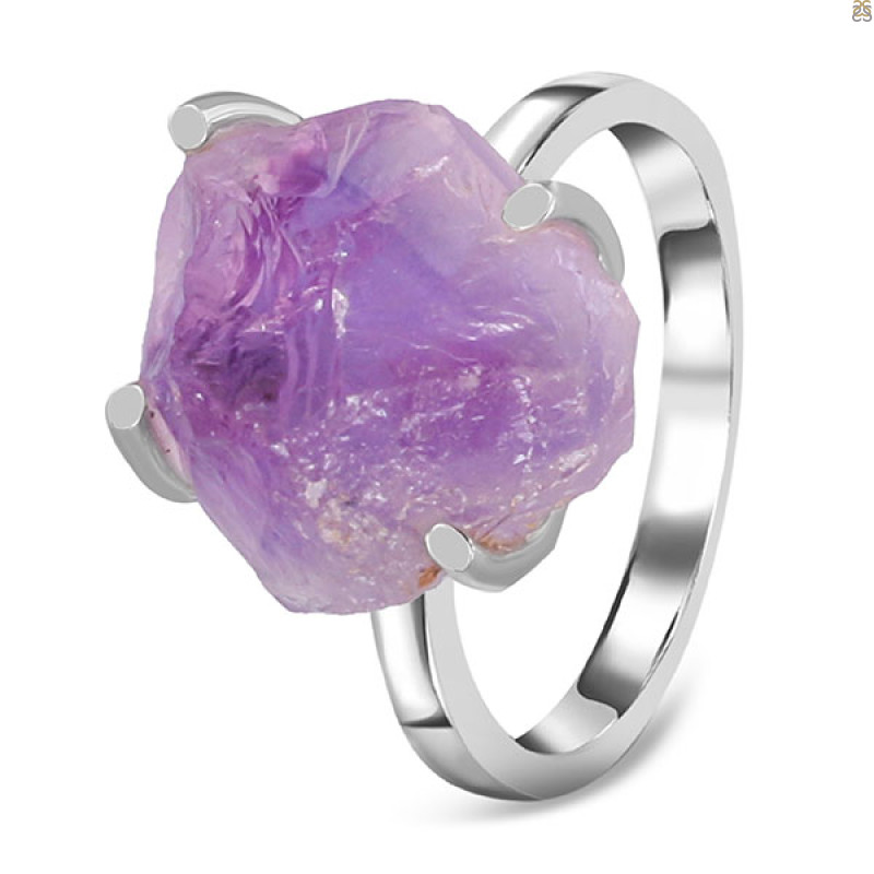 Amethyst Rough Ring-R-Size-6 AMT-2-214