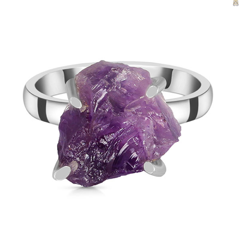 Amethyst Rough Ring-R-Size-8 AMT-2-216
