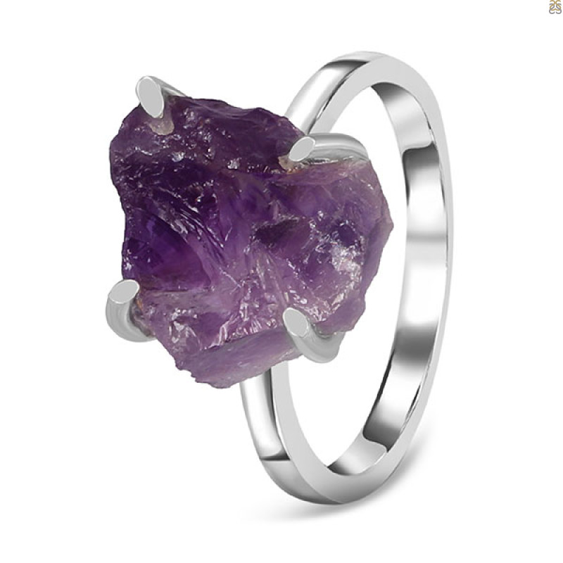 Amethyst Rough Ring-R-Size-8 AMT-2-216