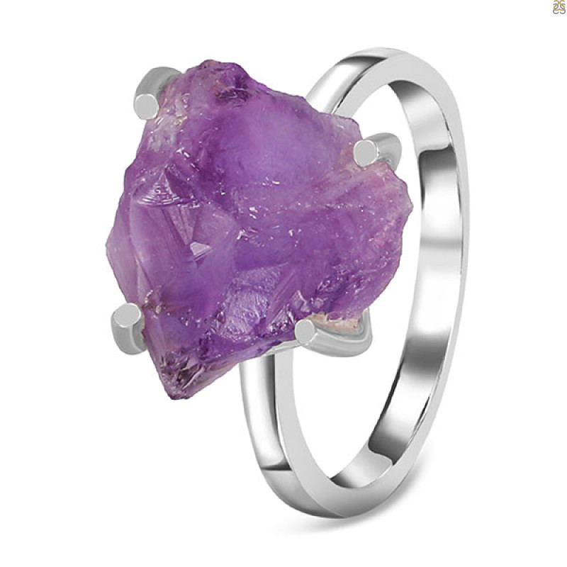 Amethyst Rough Ring-R-Size-7 AMT-2-221