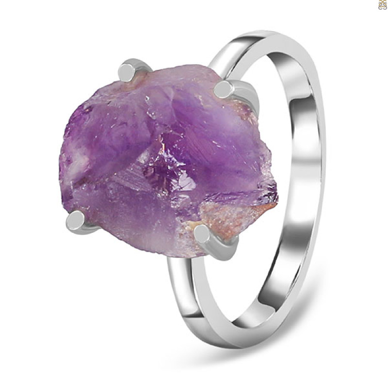 Amethyst Rough Ring-R-Size-7 AMT-2-223