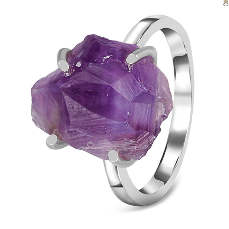 Amethyst Rough Ring-R-Size-7 AMT-2-224