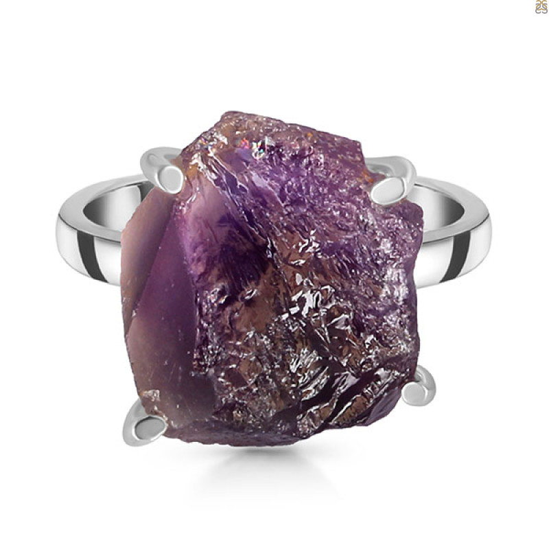 Amethyst Rough Ring-R-Size-6 AMT-2-228