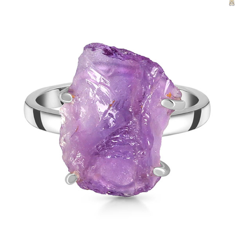 Amethyst Rough Ring-R-Size-7 AMT-2-233