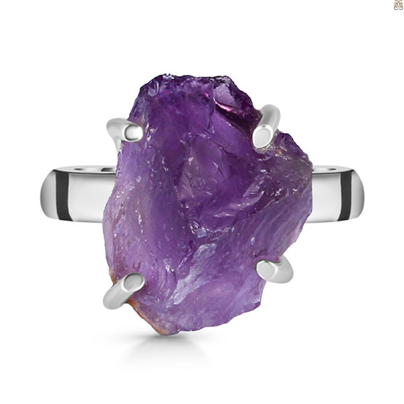 Amethyst Rough Ring-R-Size-5 AMT-2-89