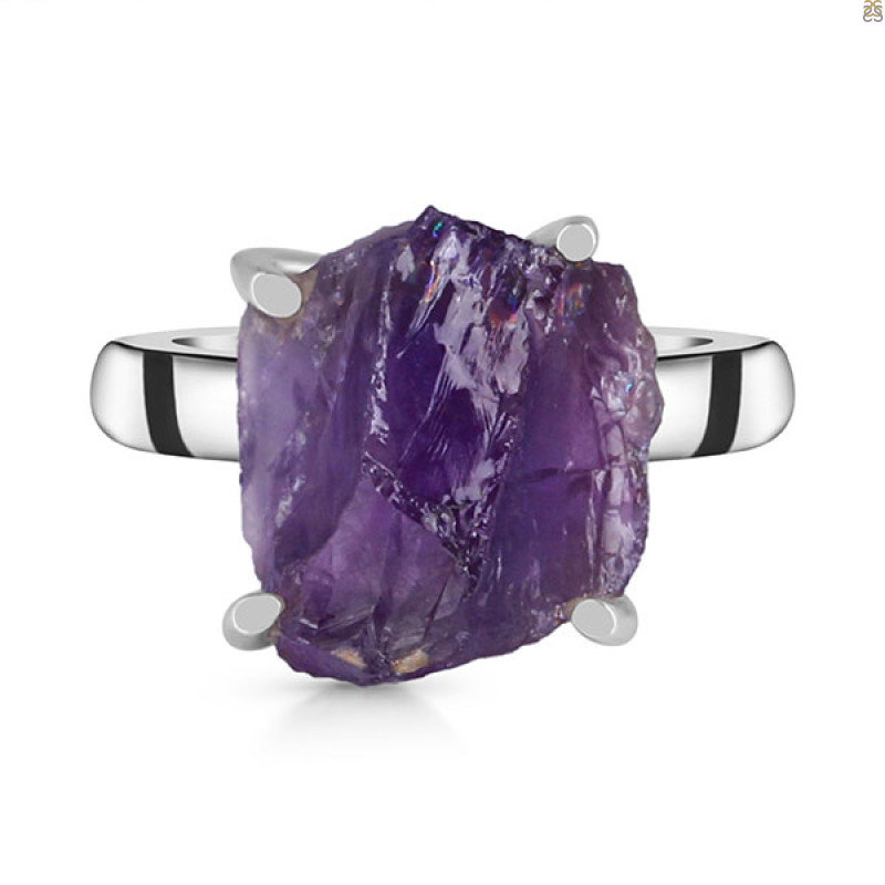 Amethyst Rough Ring-R-Size-5 AMT-2-92