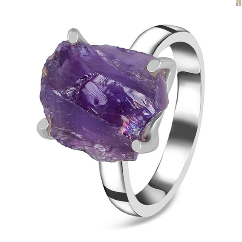 Amethyst Rough Ring-R-Size-5 AMT-2-92