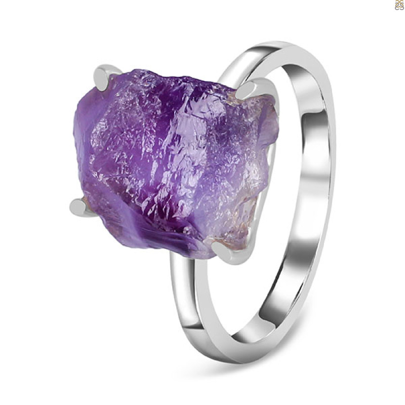 Amethyst Rough Ring-R-Size-7 AMT-2-93