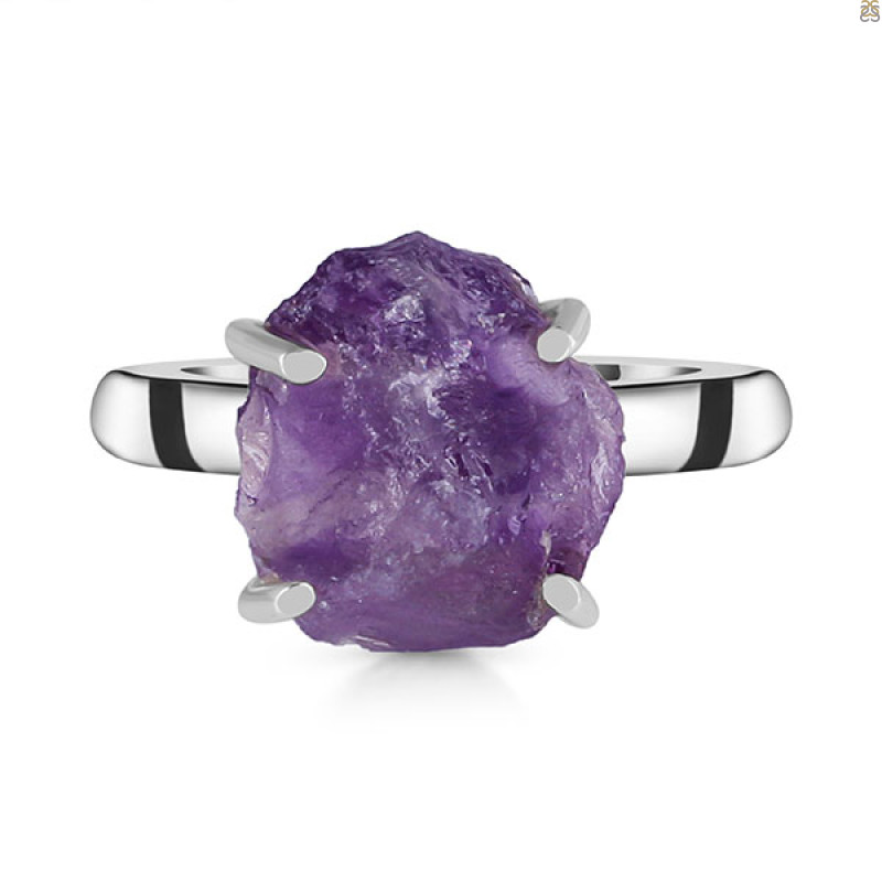 Amethyst Rough Ring-R-Size-8 AMT-2-95