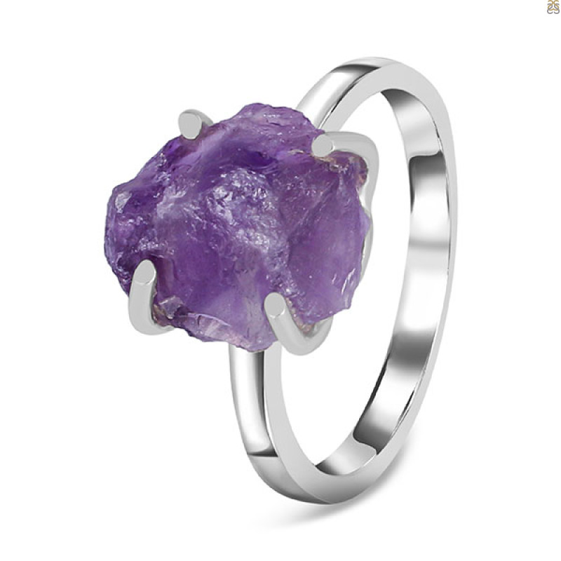 Amethyst Rough Ring-R-Size-8 AMT-2-95