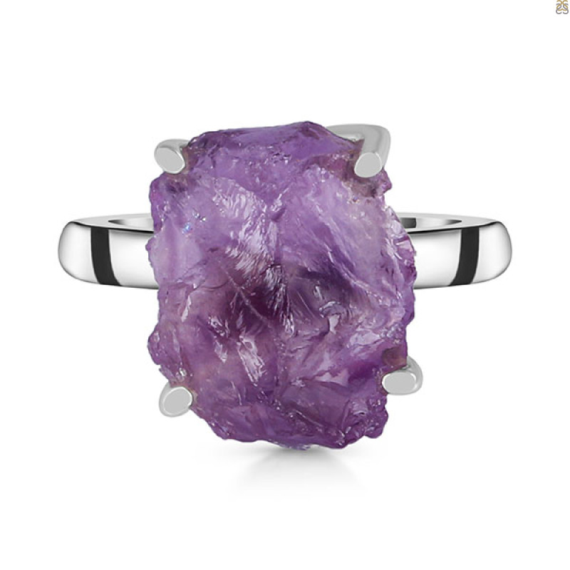 Amethyst Rough Ring-R-Size-5 AMT-2-97
