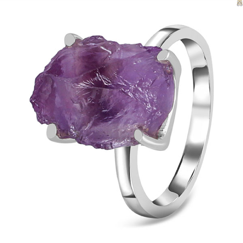 Amethyst Rough Ring-R-Size-5 AMT-2-97