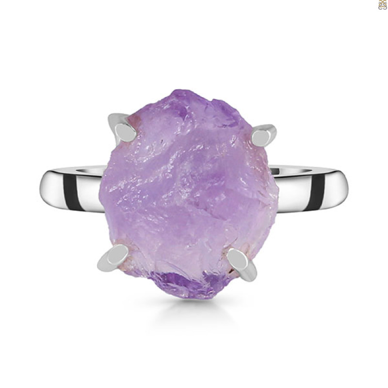 Amethyst Rough Ring-R-Size-7 AMT-2-98