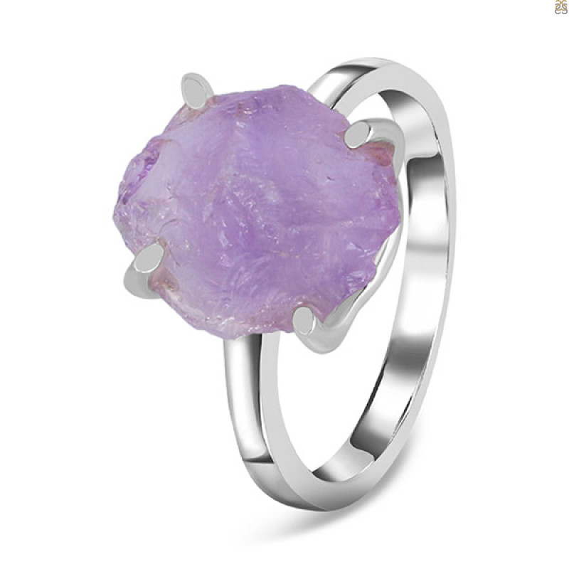 Amethyst Rough Ring-R-Size-7 AMT-2-98