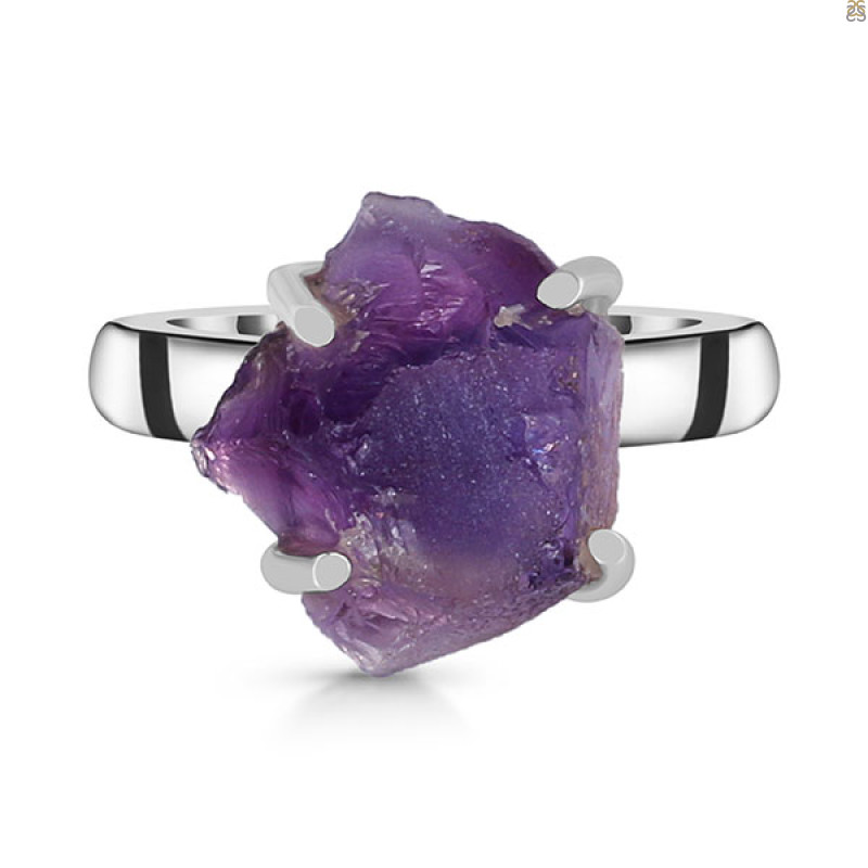 Amethyst Rough Ring-R-Size-7 AMT-2-99