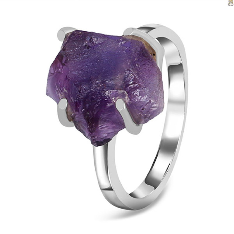 Amethyst Rough Ring-R-Size-7 AMT-2-99
