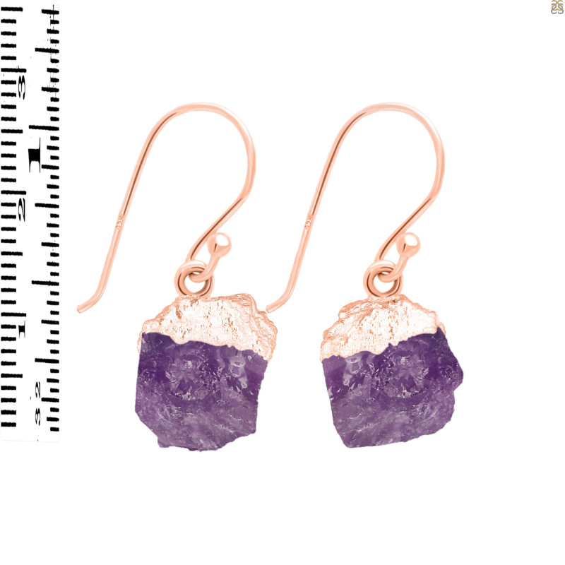 Amethyst Raw Crystal Earring AMT-RCYE-1