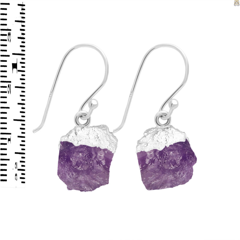 Amethyst Raw Crystal Earring AMT-RCYE-1