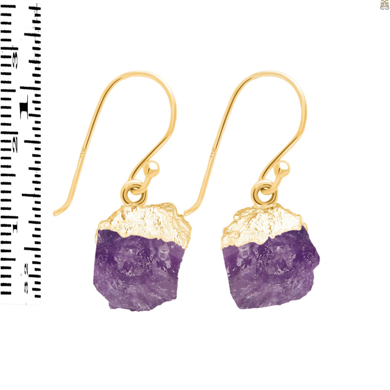 Amethyst Raw Crystal Earring AMT-RCYE-1