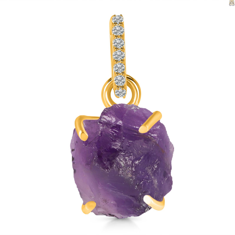 Amethyst Raw Crystal Pendant AMT-RCYP-4