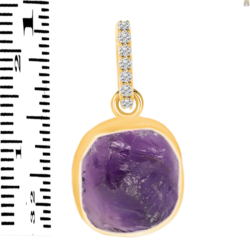 Amethyst Raw Crystal Pendant AMT-RCYP-6