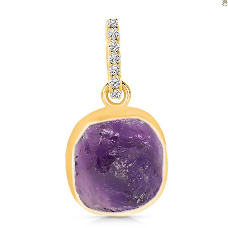 Amethyst Raw Crystal Pendant AMT-RCYP-6