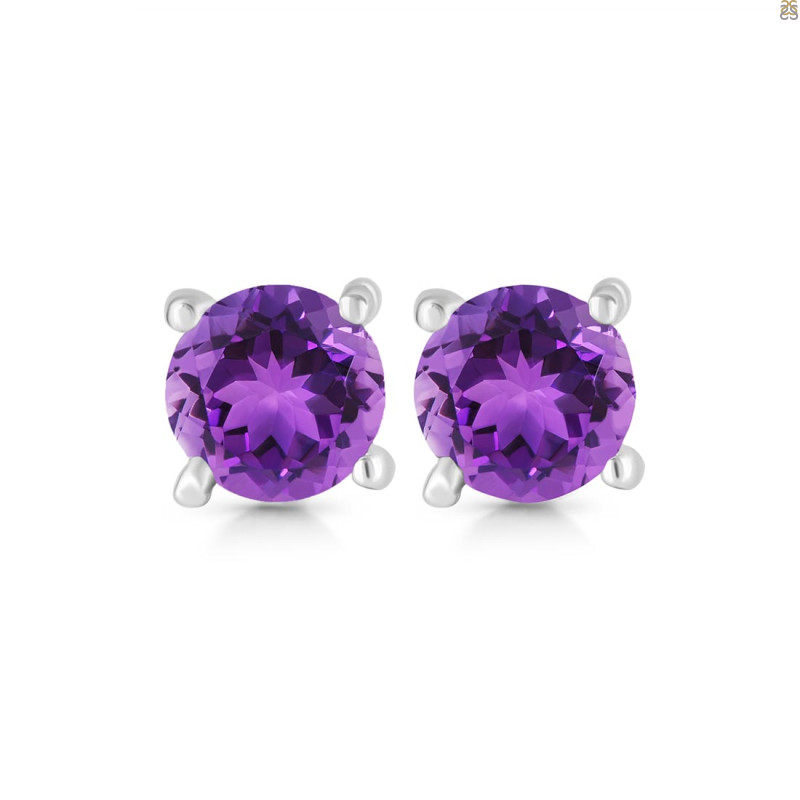 Amethyst Stud Earring AMT-RDE-1023.