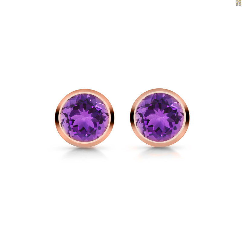 Amethyst Stud Earring AMT-RDE-1254.