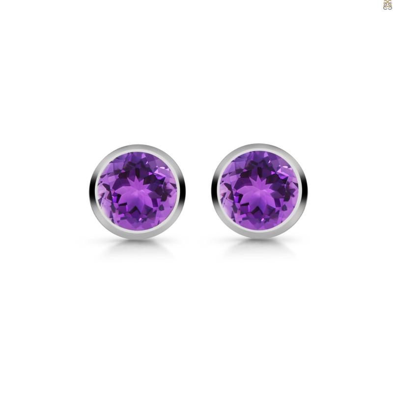 Amethyst Stud Earring AMT-RDE-1254.