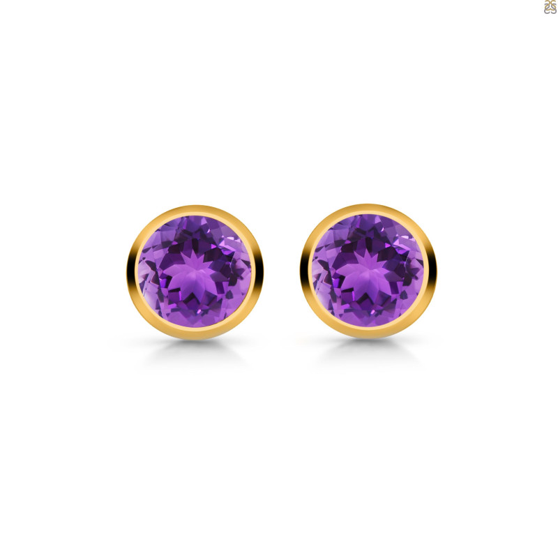 Amethyst Stud Earring AMT-RDE-1254.