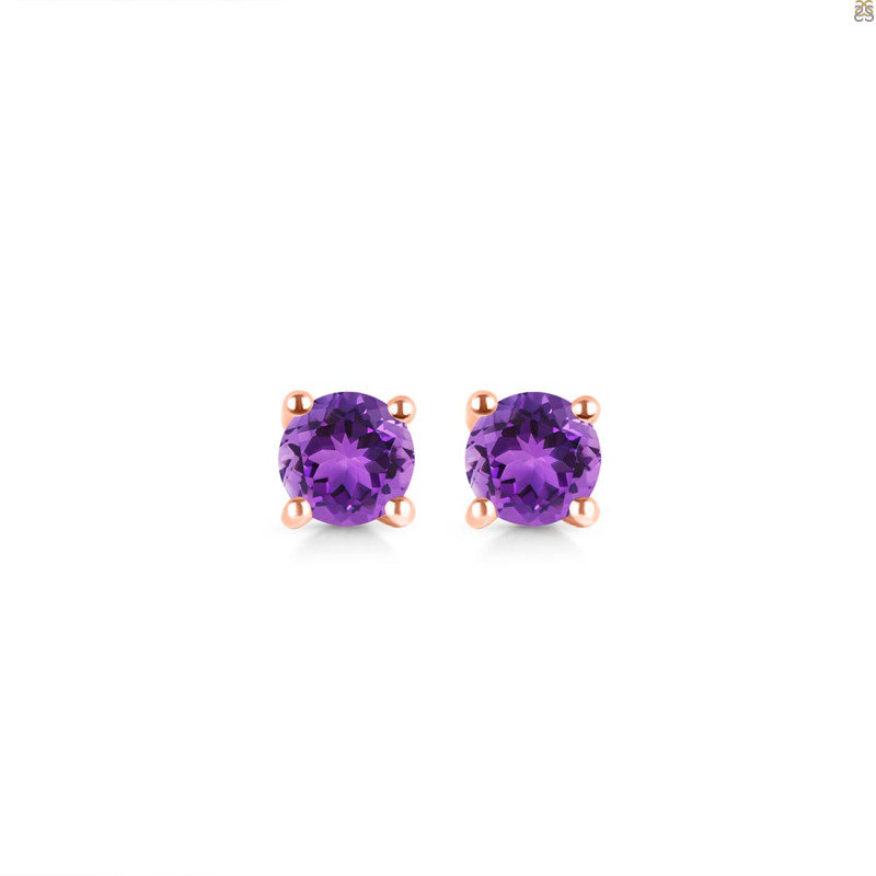 Amethyst Stud Earring AMT-RDE-1321.