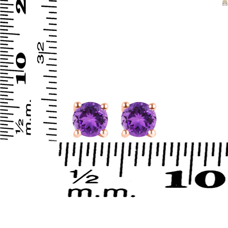 Amethyst Stud Earring AMT-RDE-1321.